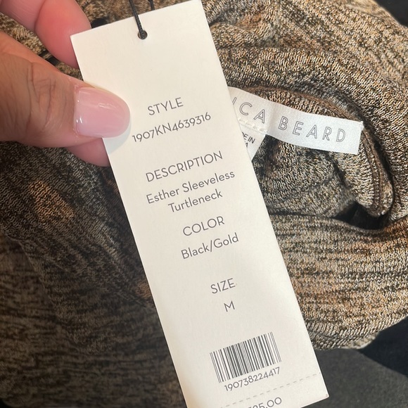 NWT Veronica Beard - Esther Sleeveless Turtleneck - Picture 7 of 9